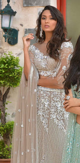 MAUS BELL SLEEVE LEHENGA - POSHAK