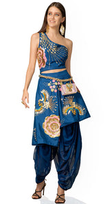 Blue Assymetrical Jump Suit