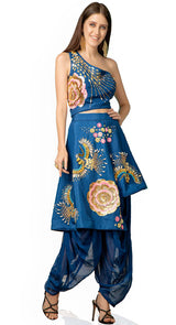 Blue Assymetrical Jump Suit