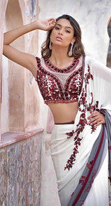 IVORY MOTI-JAAL SAREE
