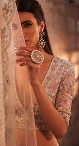 MAZE BLUE LEHENGA - POSHAK