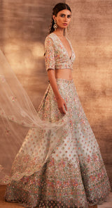 MAZE BLUE LEHENGA - POSHAK