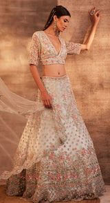 MAZE BLUE LEHENGA - POSHAK