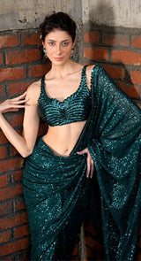 NORAH SEQUIN SAREE