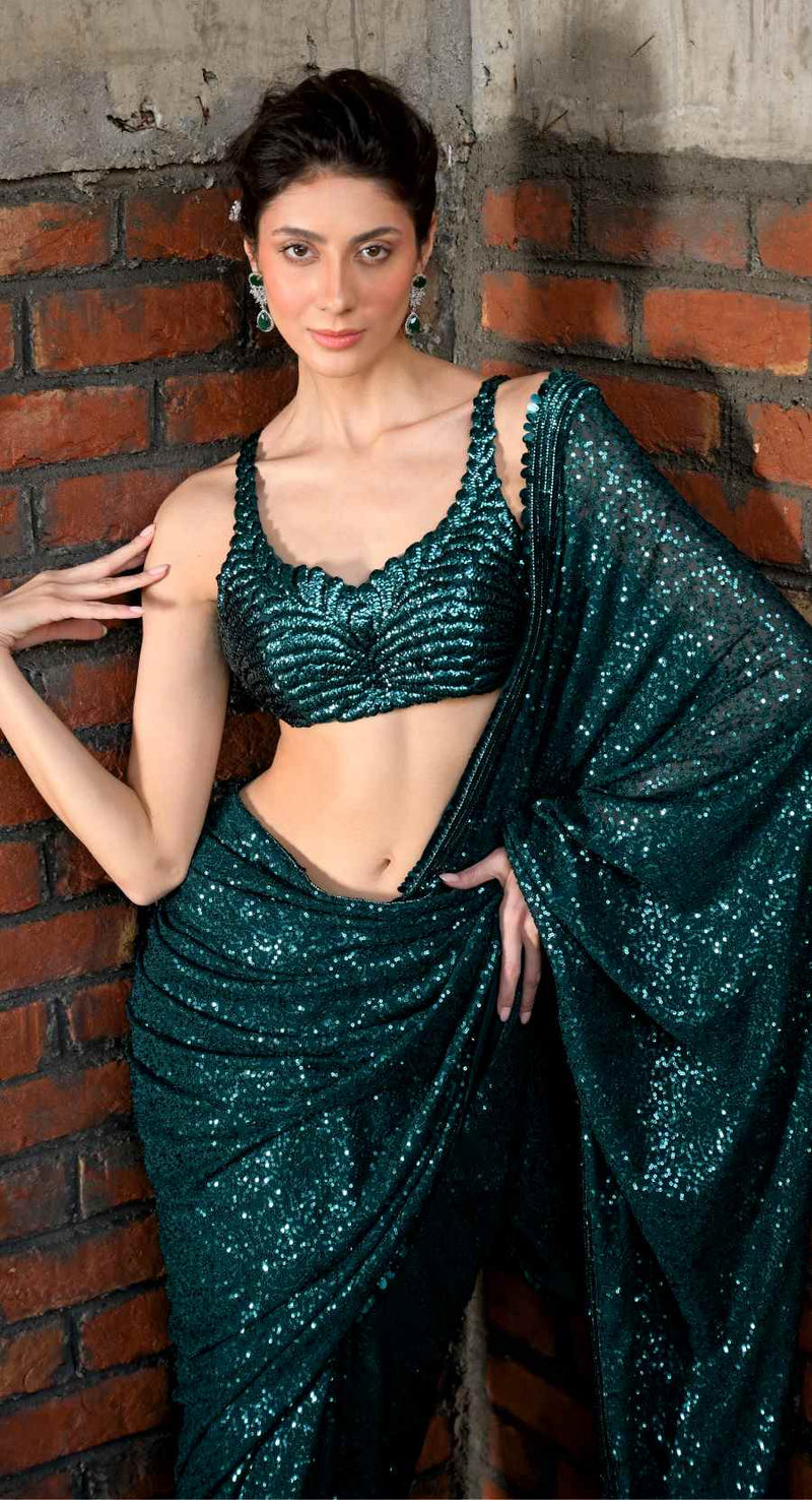 NORAH SEQUIN SAREE