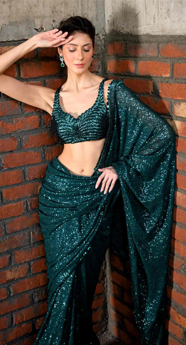 NORAH SEQUIN SAREE