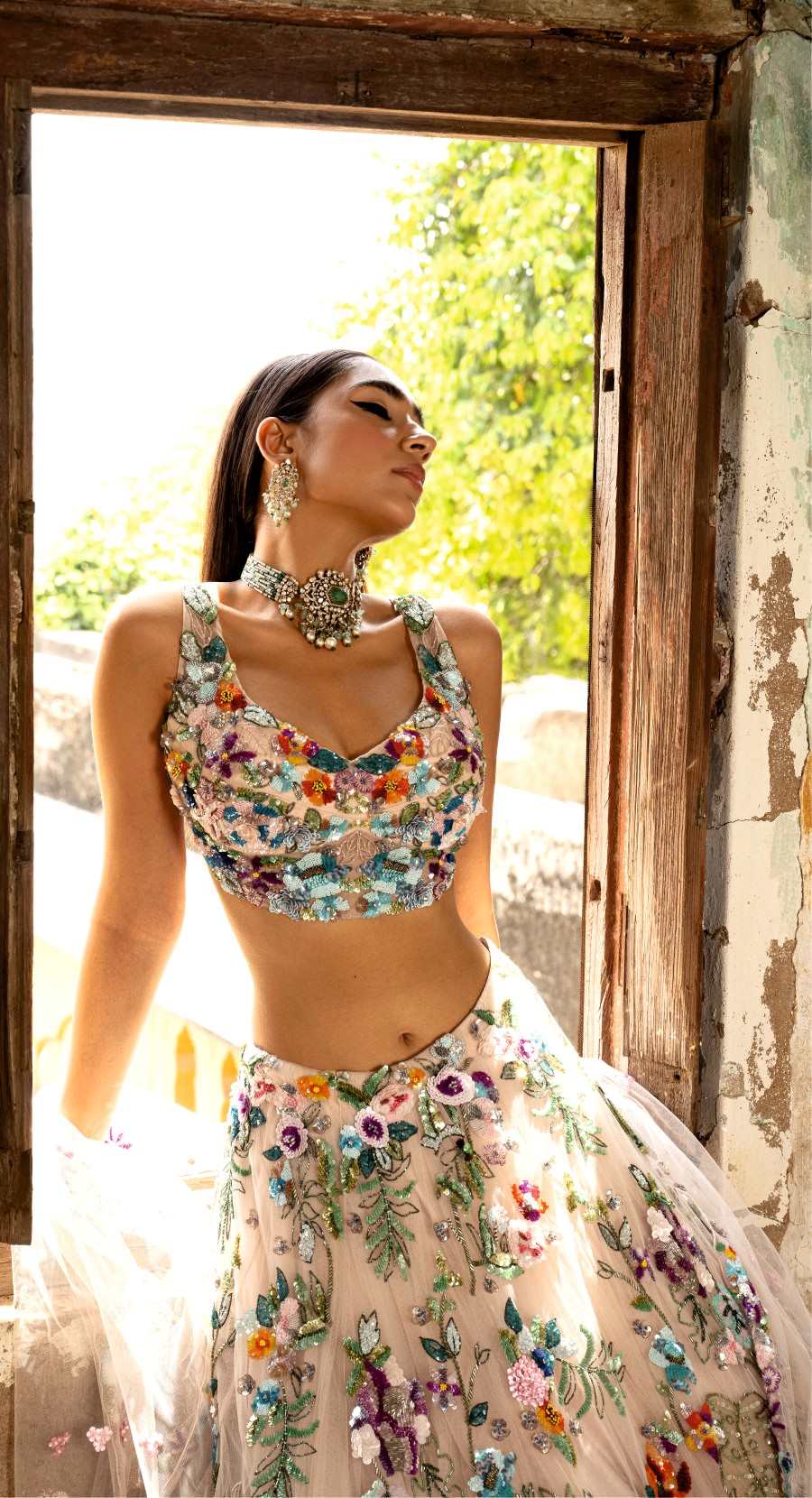 ZEENAT SEQUIN LEHENGA