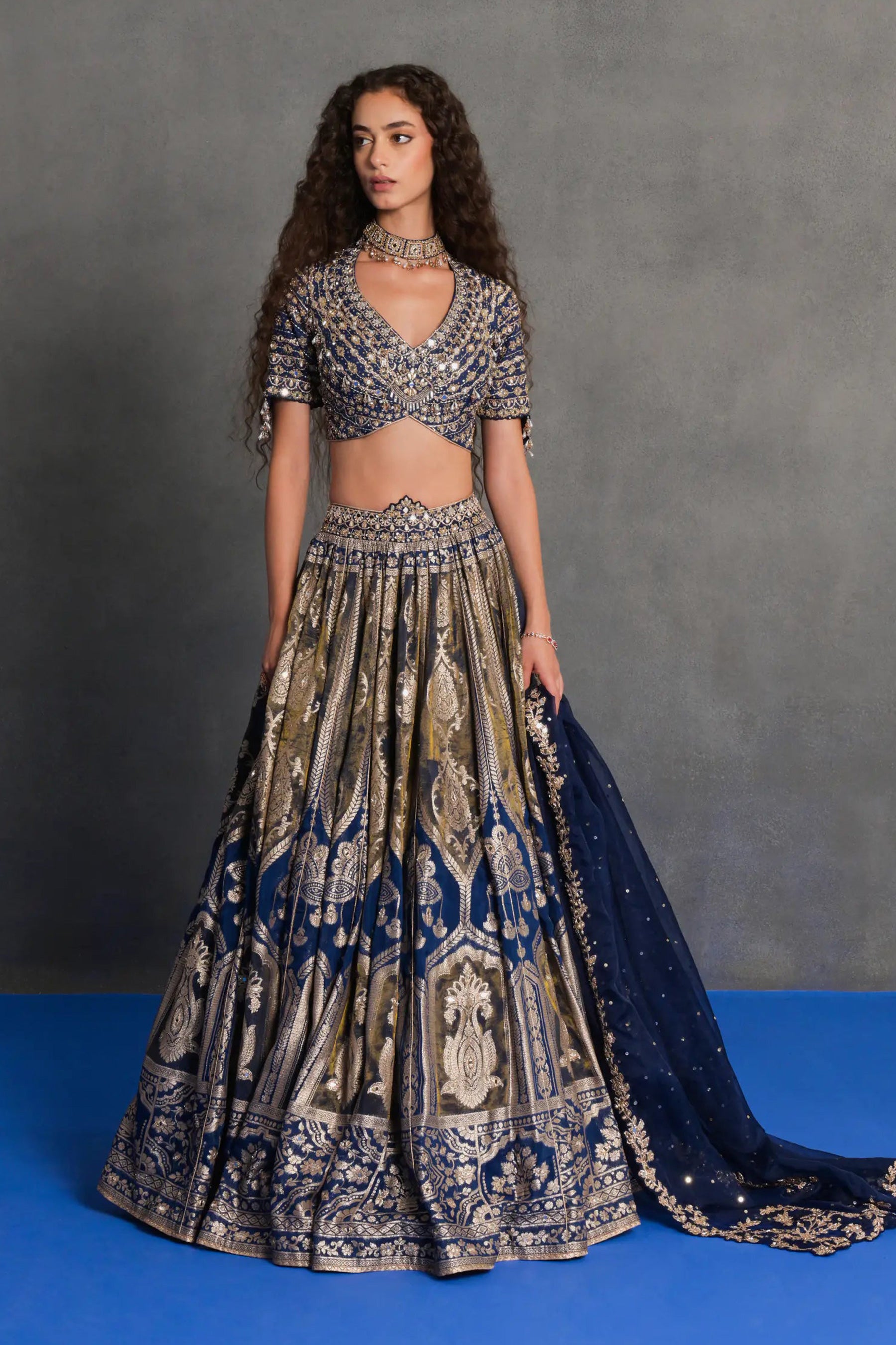 Neelambari Banarasi Lehenga