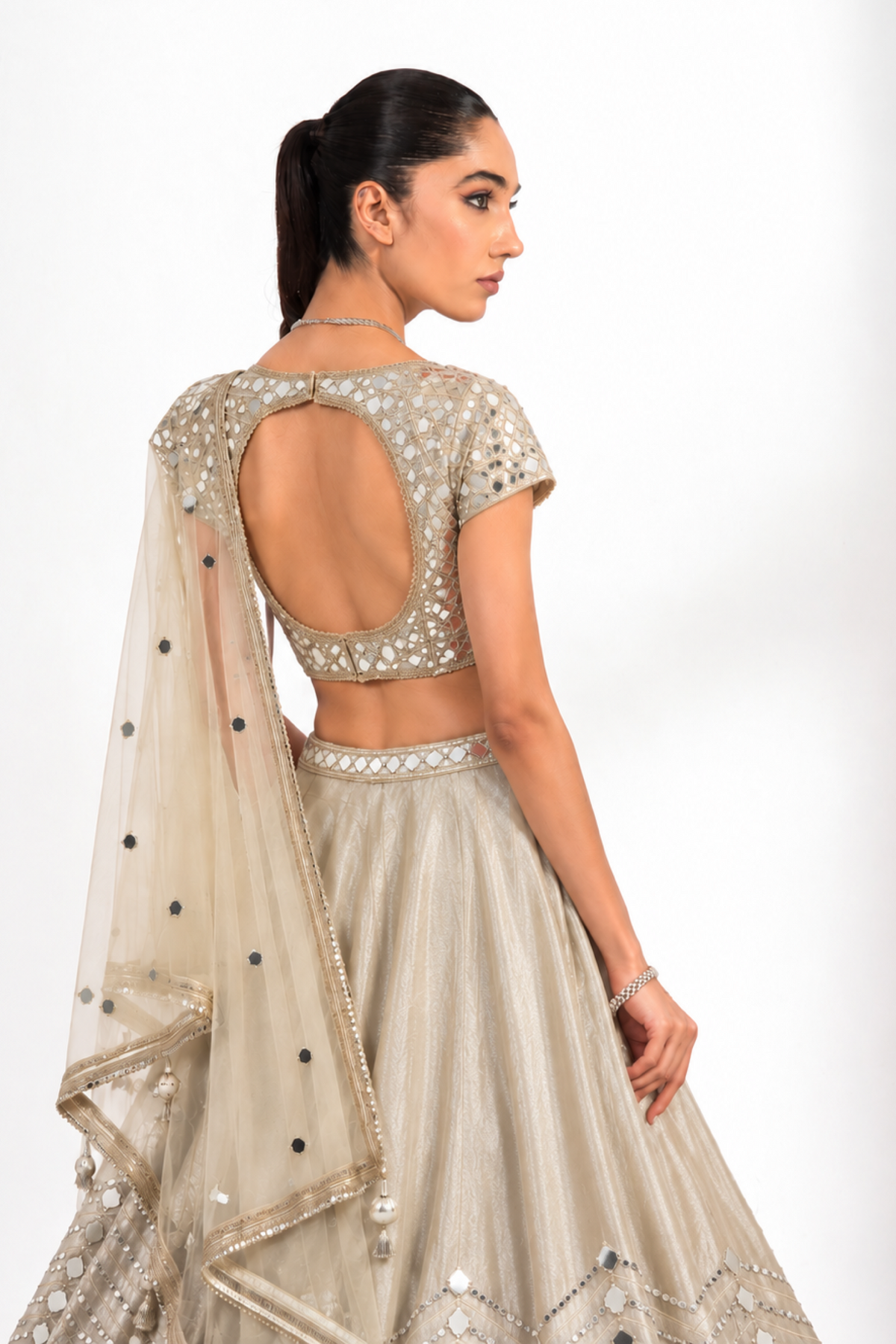 Gilded Mirrorwork Lehenga