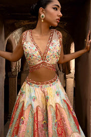 SARAS BROCADE LEHENGA