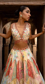 SARAS BROCADE LEHENGA