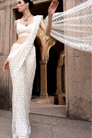 EZRA IVORY SAREE