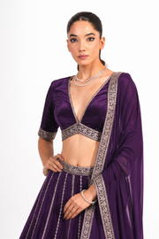 Raazvi Purple Lehenga Set