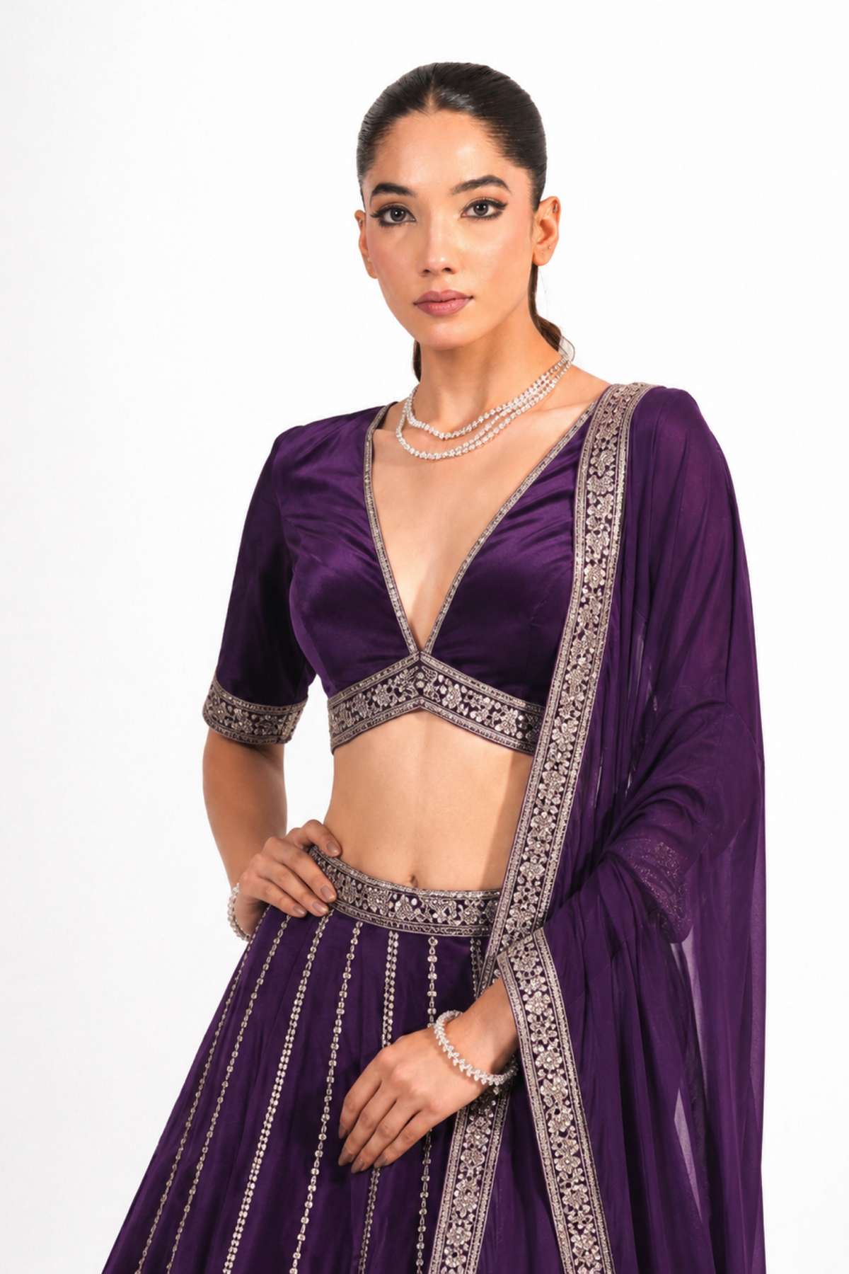 Raazvi Purple Lehenga Set