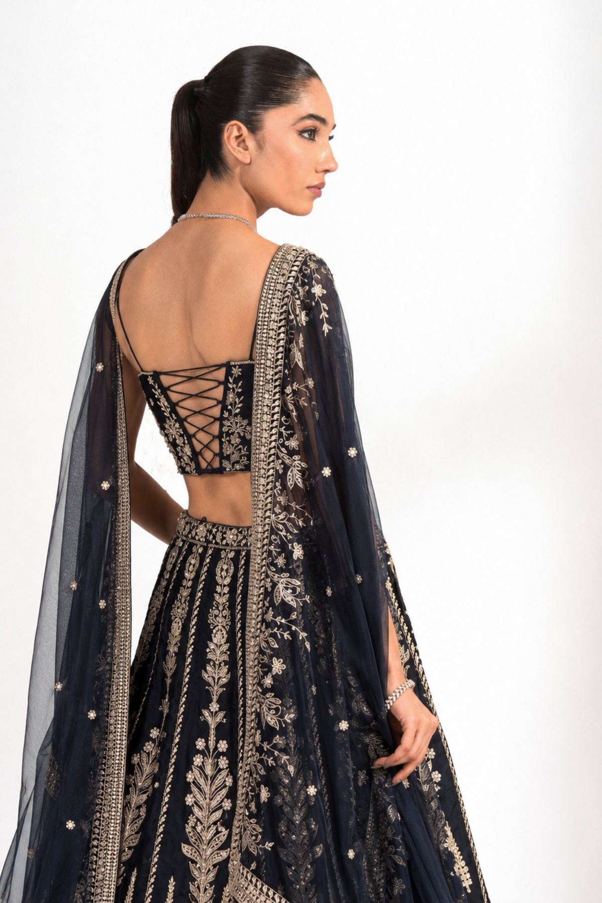 Siyah Sitara Lehenga Set