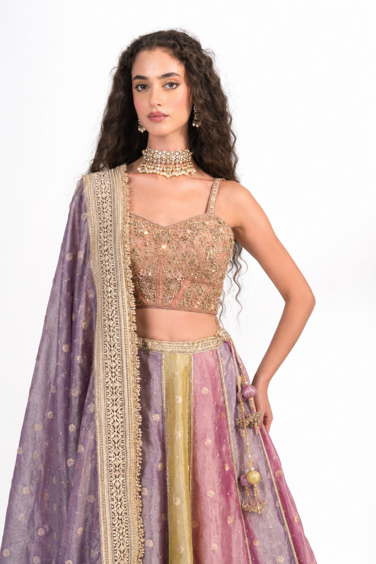 Mijwan Multikali Lehenga
