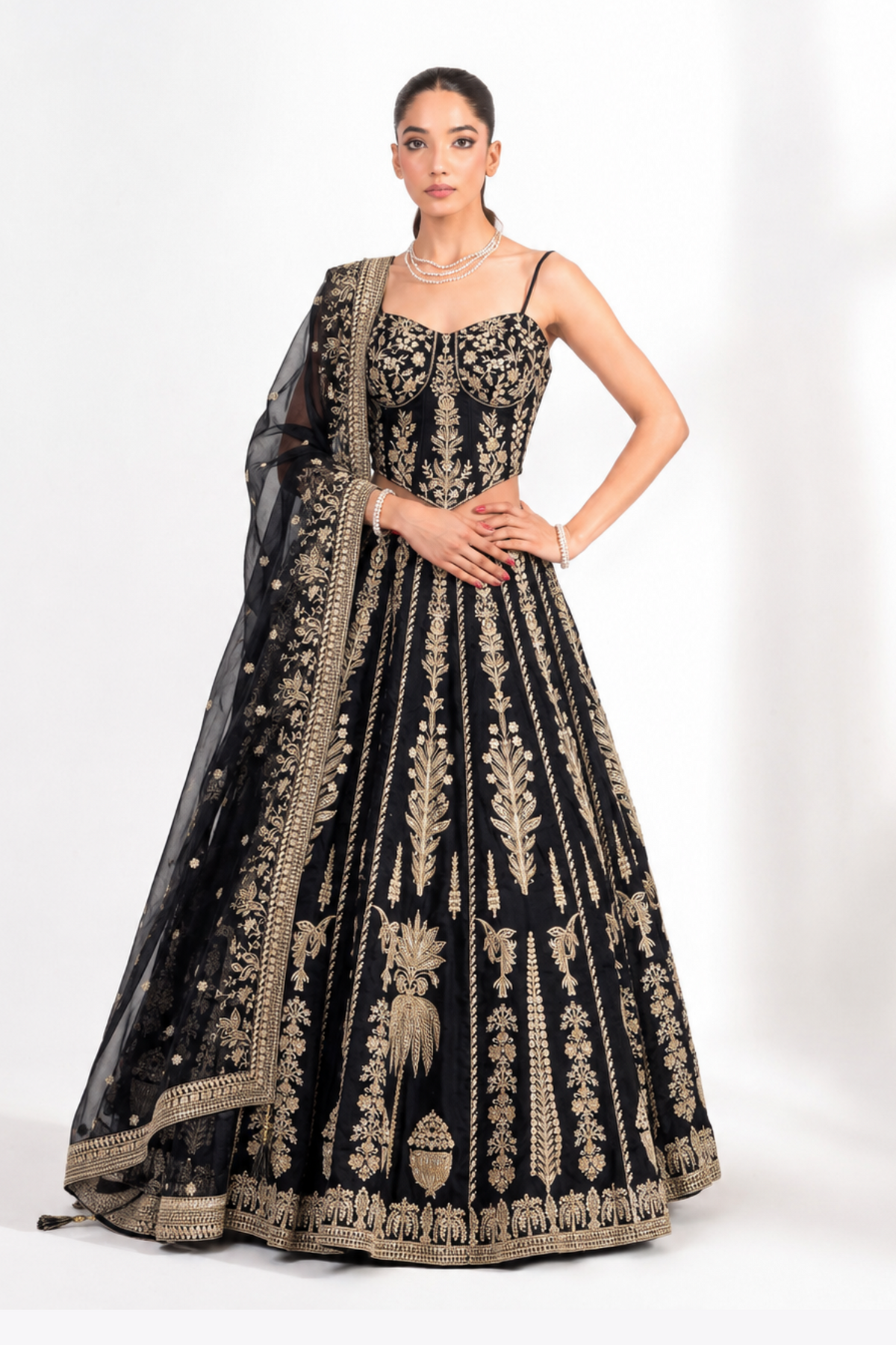 Siyah Sitara Lehenga Set