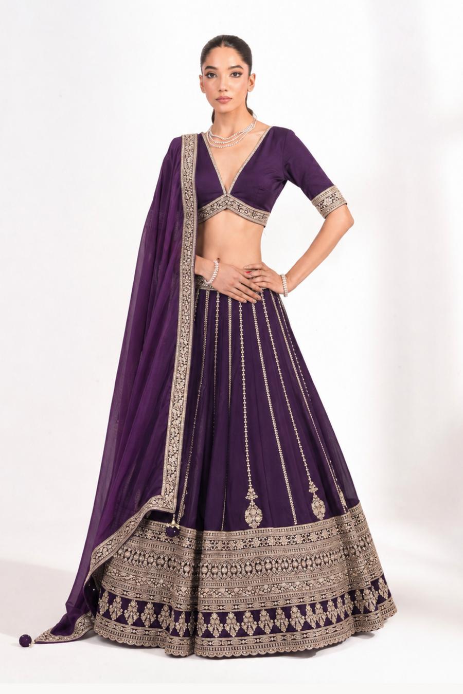 Raazvi Purple Lehenga Set