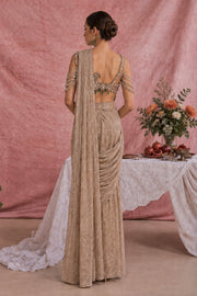Seraphine Champagne Embellished Saree