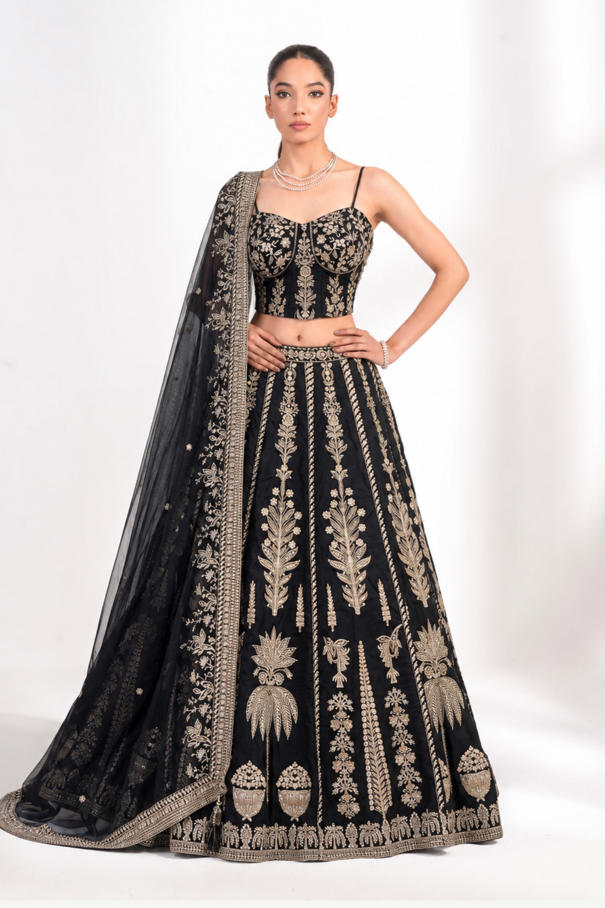 Siyah Sitara Lehenga Set