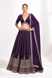 Raazvi Purple Lehenga Set