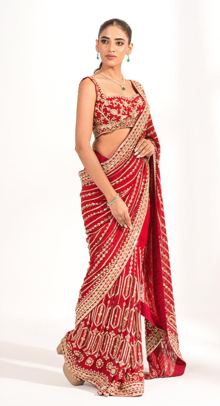 Ruby Rekha Drape Saree