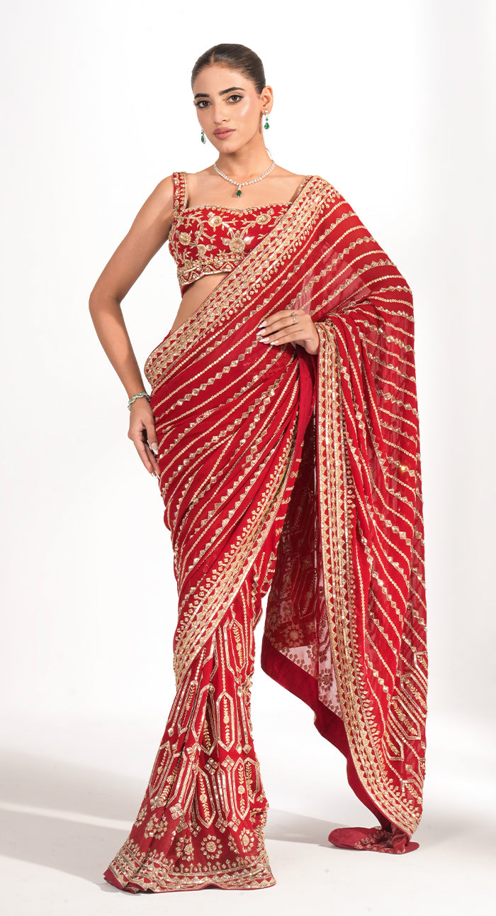 Ruby Rekha Drape Saree