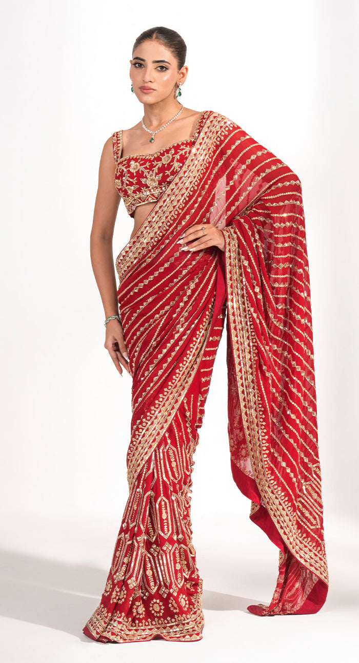 Ruby Rekha Drape Saree