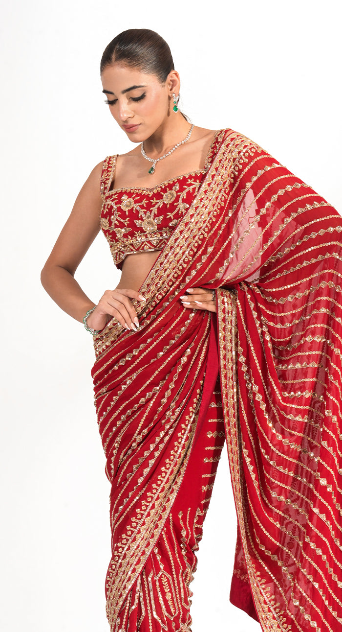 Ruby Rekha Drape Saree