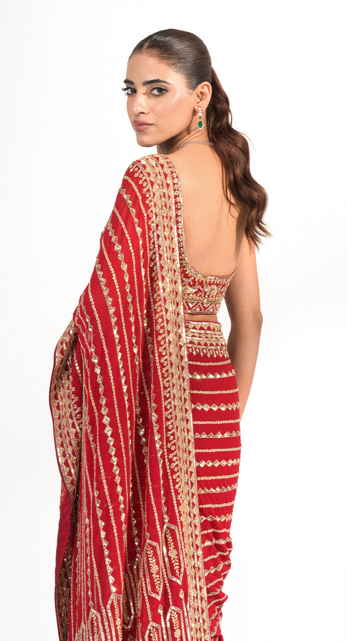 Ruby Rekha Drape Saree