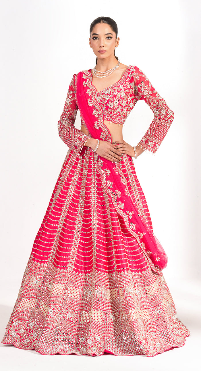 Noor Fuchsia Bridal Lehenga
