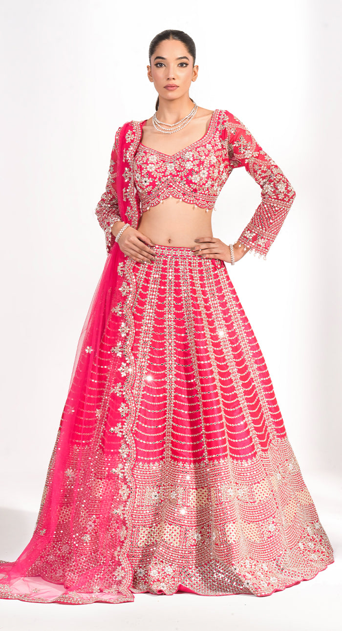 Noor Fuchsia Bridal Lehenga