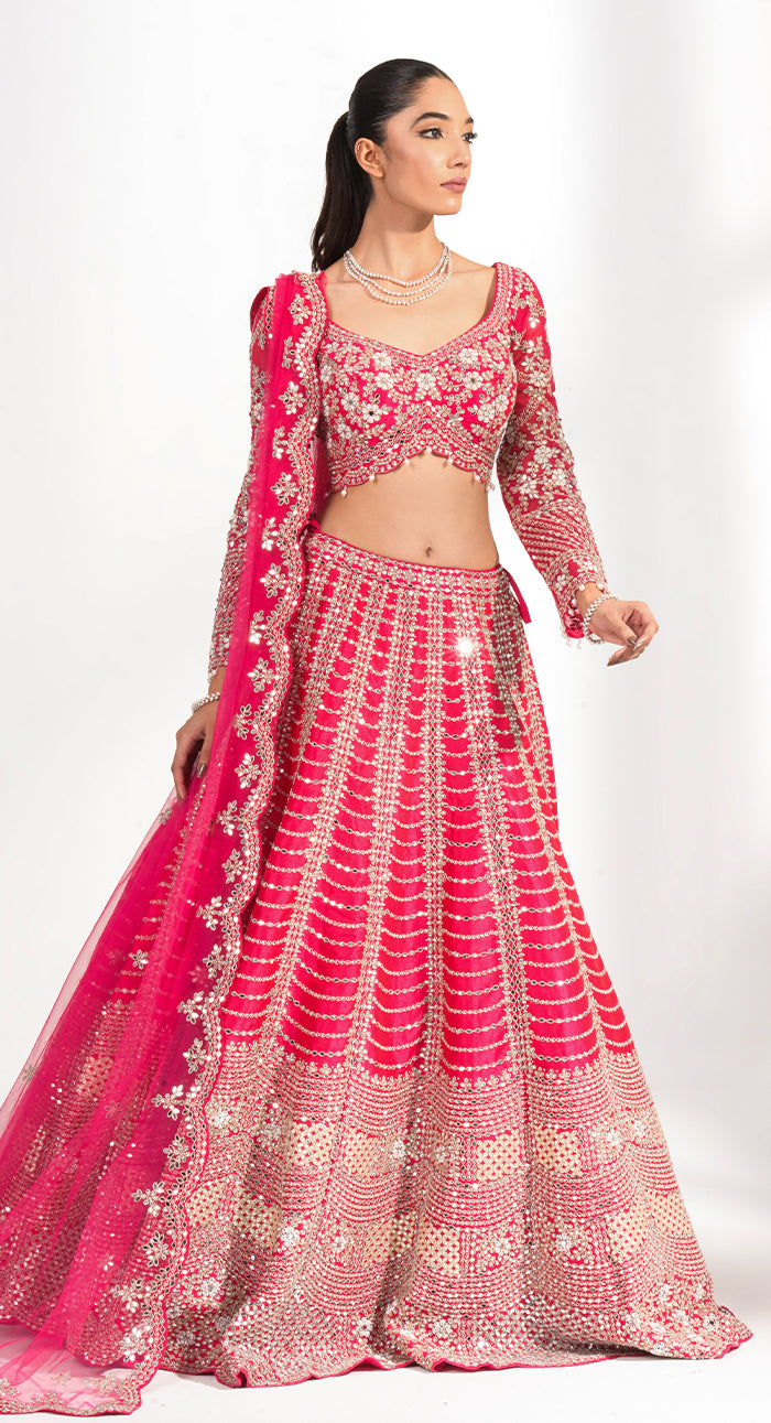Noor Fuchsia Bridal Lehenga