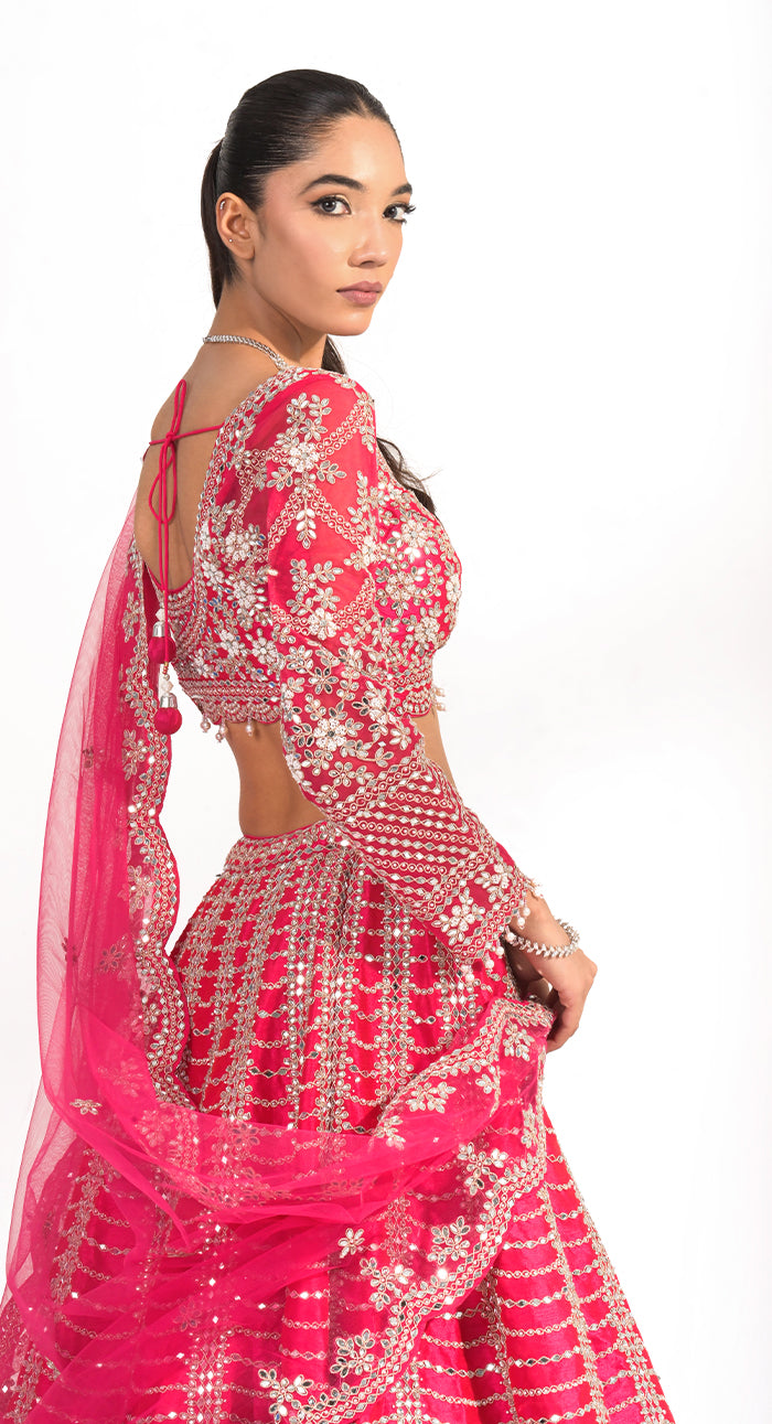 Noor Fuchsia Bridal Lehenga