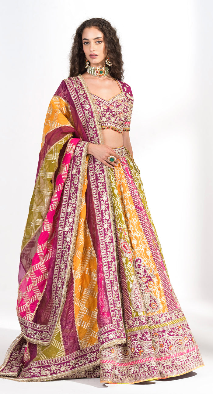 Rangrez Bandhani Lehenga Set