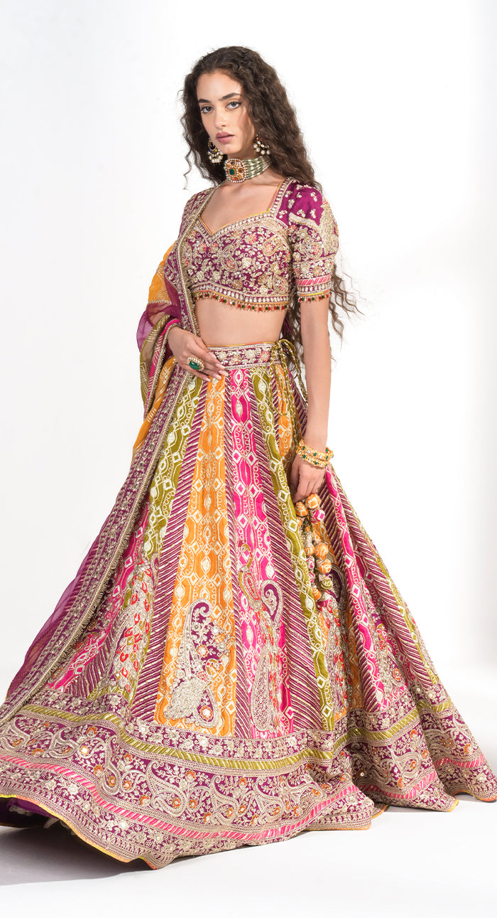 Rangrez Bandhani Lehenga Set