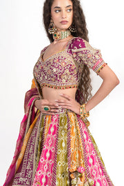 Rangrez Bandhani Lehenga Set
