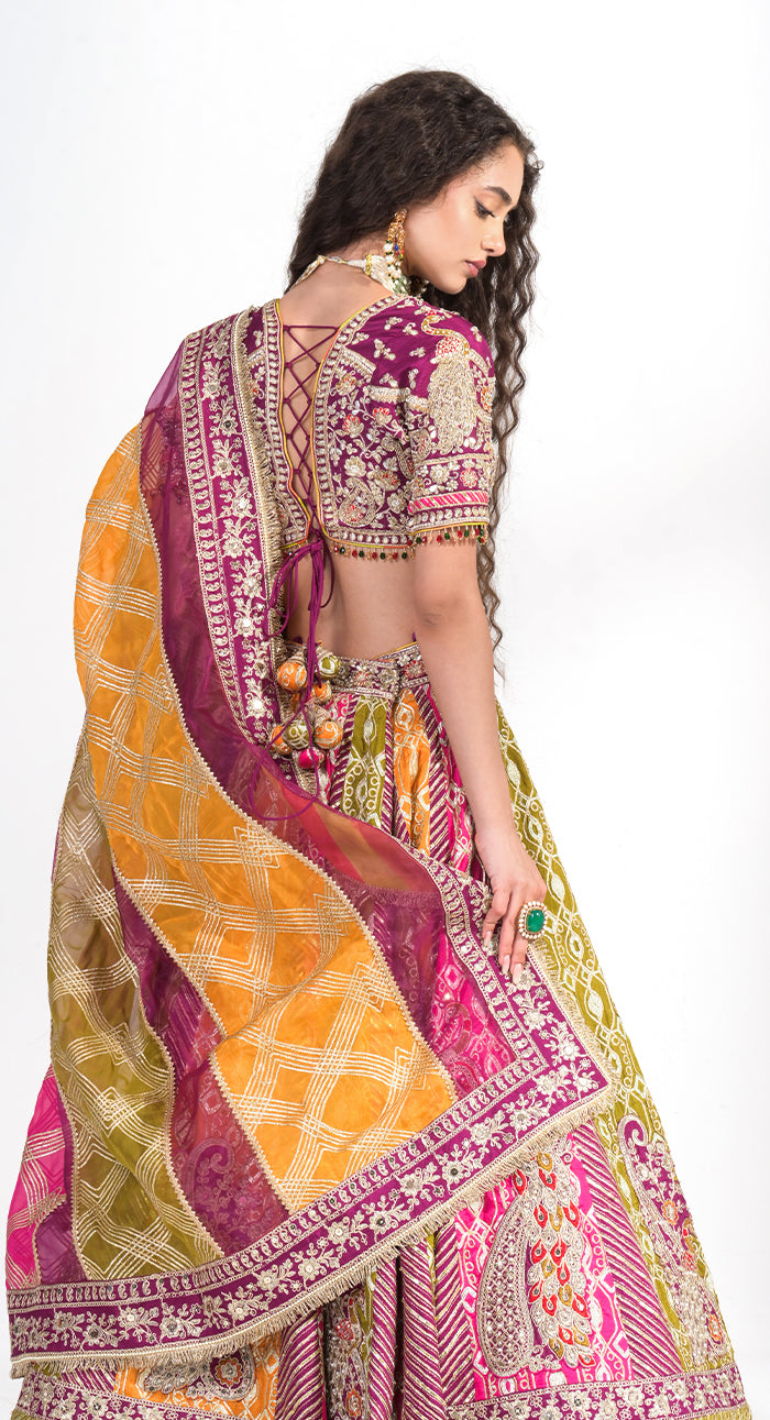 Rangrez Bandhani Lehenga Set