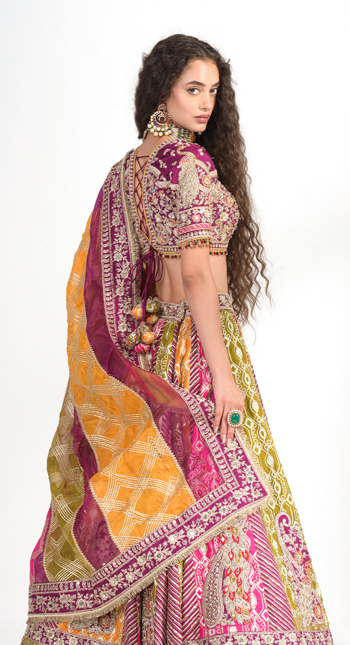 Rangrez Bandhani Lehenga Set