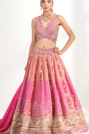 Gulbahar Leheriya Lehenga Set