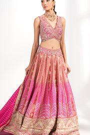 Gulbahar Leheriya Lehenga Set