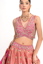 Gulbahar Leheriya Lehenga Set