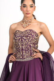 Mahira Amethyst Corset Lehenga