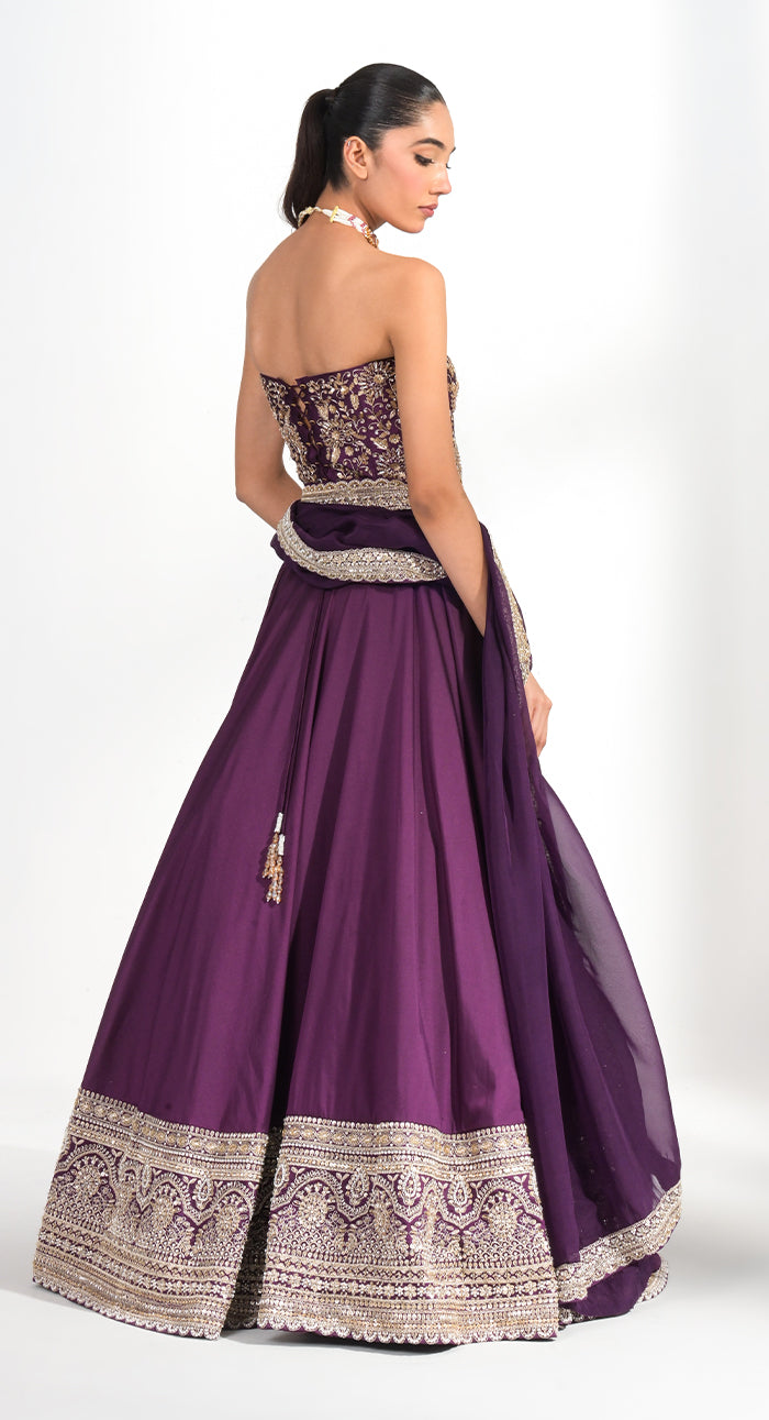 Mahira Amethyst Corset Lehenga
