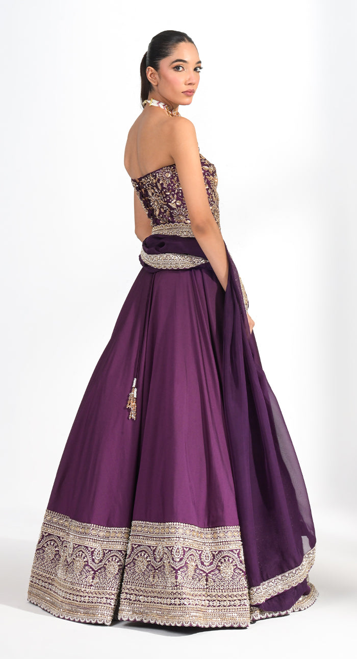 Mahira Amethyst Corset Lehenga