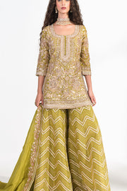 Zareen Olive Sharara Set