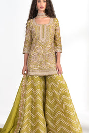 Zareen Olive Sharara Set