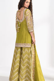 Zareen Olive Sharara Set