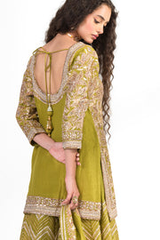 Zareen Olive Sharara Set