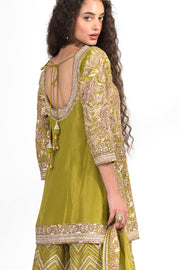 Zareen Olive Sharara Set